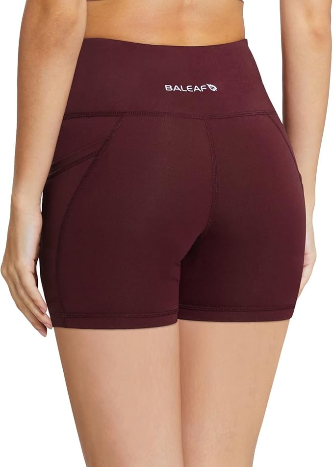 baleaf Women's 8"/ 5"/ 3" Biker Shorts High Waist Yoga Workout Gym Running Volleyball Spandex Shorts with Pockets