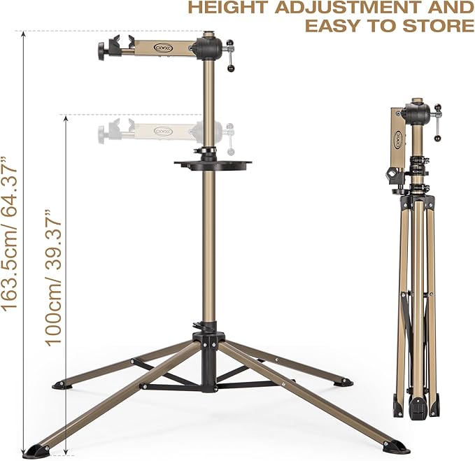 CXWXC Bike Repair Stand - Bicycle Stand For Maintenance Workstand - Ebike Repair Stand Shop Home Mechanics for Mountain Road Bike and E Bike (Champagne)