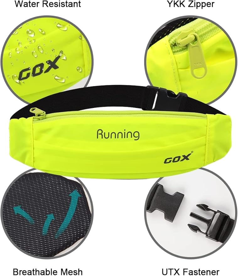 Gox Fanny Pack For Men Running Pouch Belt,Phone Holder Waist Pack Sport Hiking Walking Traveling (green)