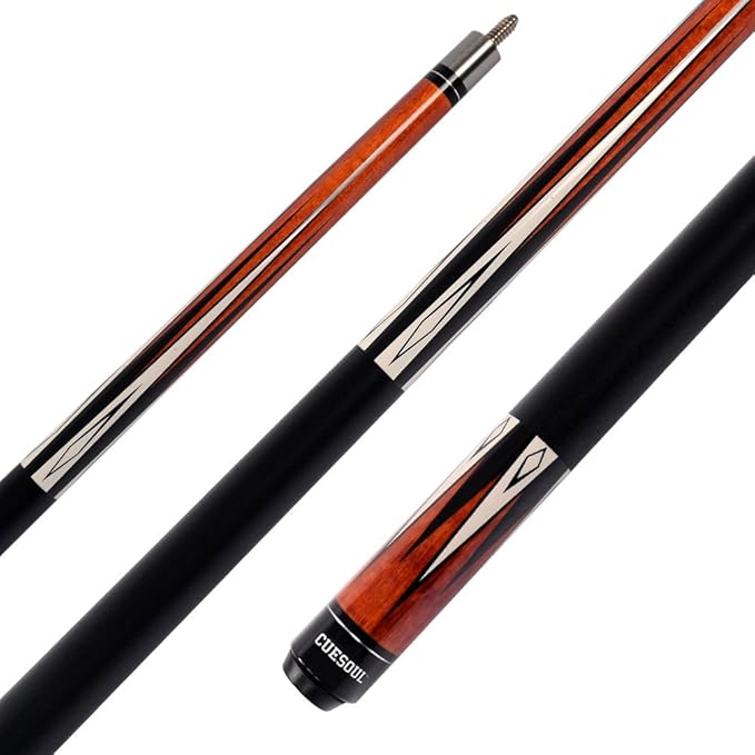 CUESOUL House Bar Pool Cue Sticks,Two Cue Sticks + 2x2 Pool Cue Case Hard
