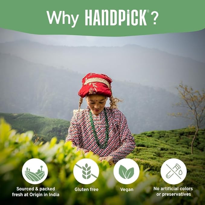 HANDPICK, Organic English Breakfast Black Tea Bags (100 Count) USDA Organic, Non-GMO | Strong, Robust, High-Caffeine Black Tea | Eco-conscious Tea Bags, Brew English Breakfast Tea & Kombucha Tea