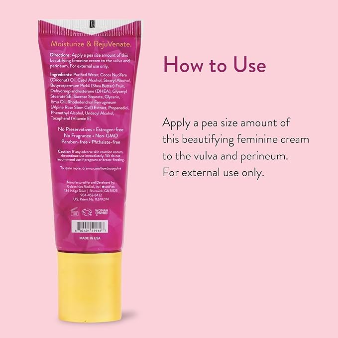 Feminine Moisturizer Cream by Dr. Anna Cabeca – Daily Cosmetic Cream for Intimate Skin Hydration, 60-Day Supply