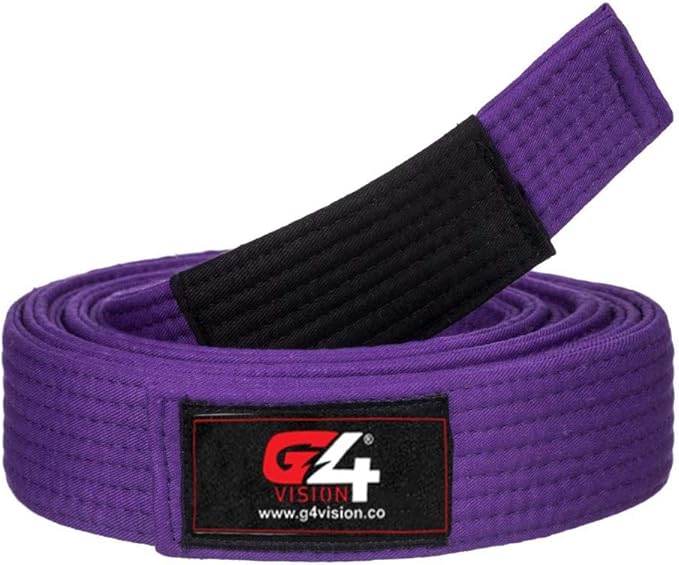 G4 VISION Jiu Jitsu Belt BJJ Belts Brazilian Adult A1 A2 A3 A4 Black Brown Purple Blue White