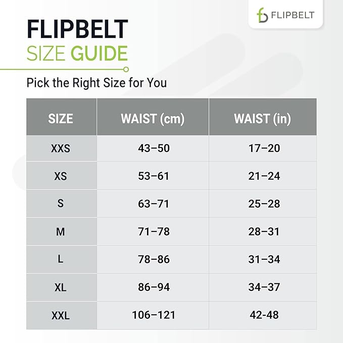 FlipBelt Classic Running Belt, Running Fanny Pack for Women and Men, USA Company