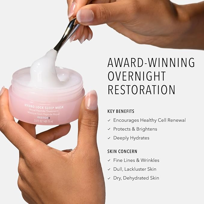 HydroPeptide Hydro-Lock Sleep Mask, Royal Peptide Treatment and Hydrates the Skin, 2.5 Ounce