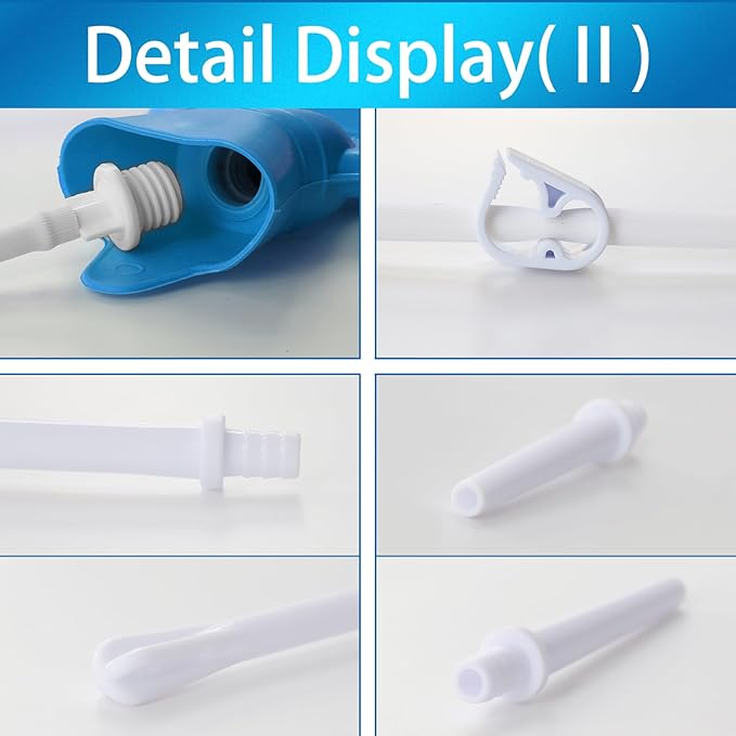 Coffee Enema Bag Kit, Douche Bag Combination Kit for Men and Women 5ft PVC Hose, 2L Capacity Water Colon Detox Cleanse Kit (Blue, 2L)