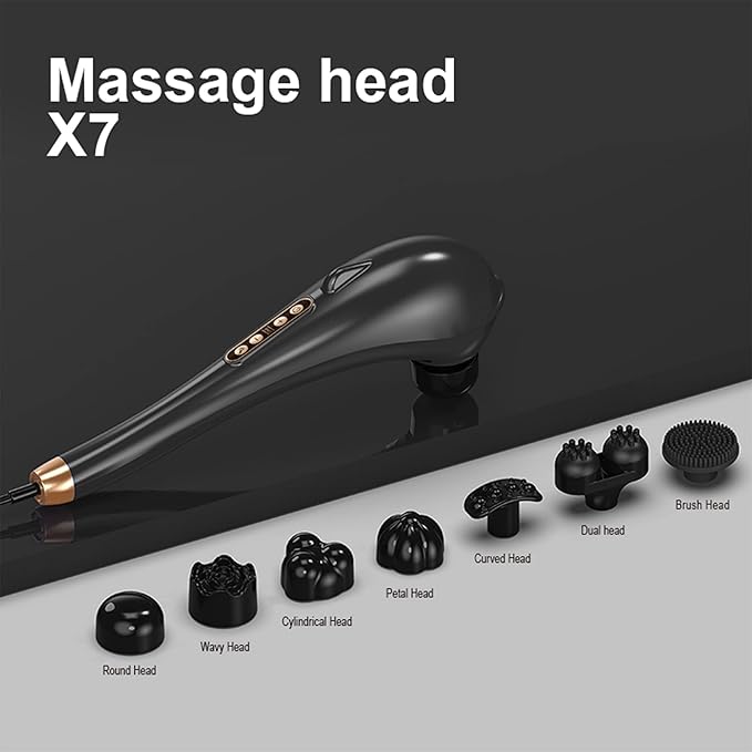Back Massager, Deep Tissue Massager, Massage Machine for Pain Relief, Hand Held Massage Tool, Electric Percussion Body Relax Machine, Handheld Relaxation Tool