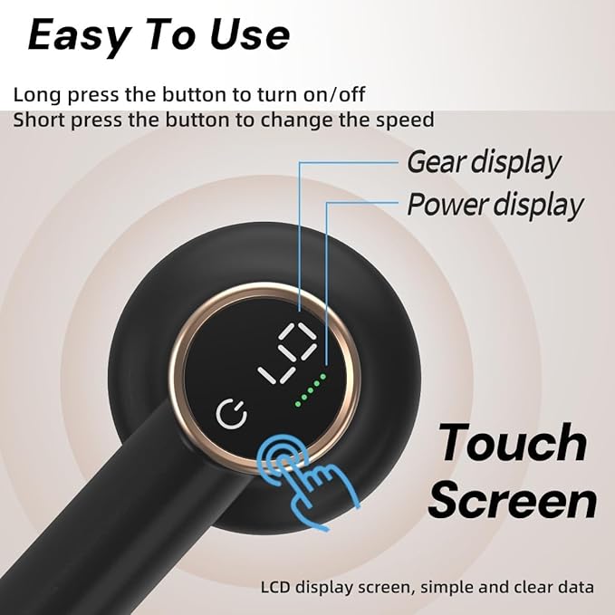 Cordless Cellulite Massager, Handheld Lymphatic Drainage Tool, Mini Body Sculpting Machine with 9 Speeds and 8 Massage Heads, Lymphatic Drainage Massage Tool for Legs Butt Belly Fat