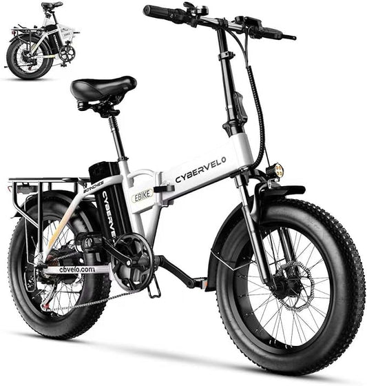 DriftGod Folding Electric Bike for Adults – 1000W Motor, 20"x3" Fat Tire, 48V Removable Battery, All-Terrain E-Bike with 7-Speed, Front Suspension – Powerful Foldable Ebike for Commuter