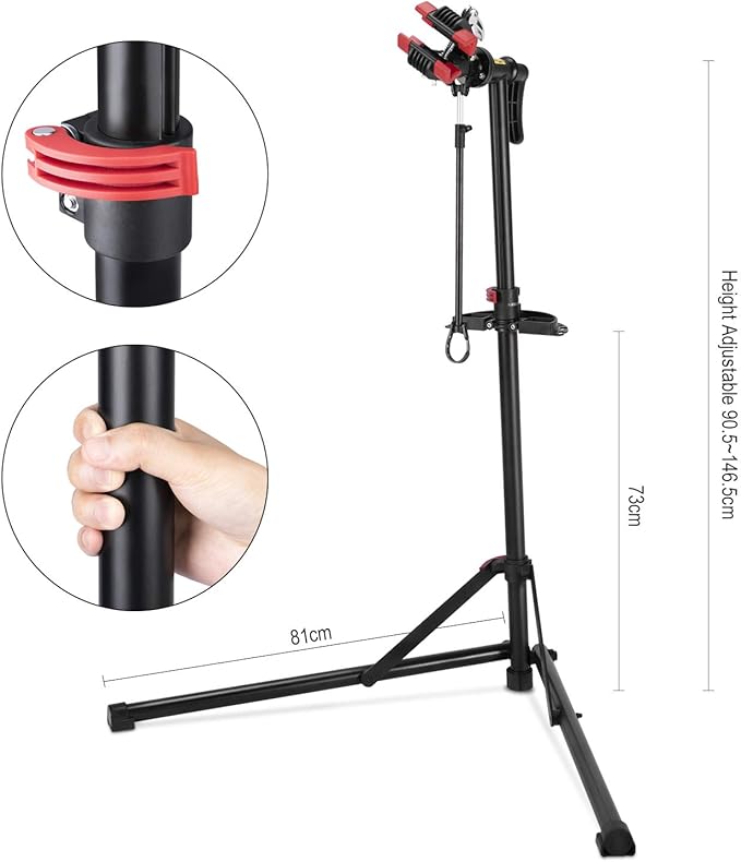 CXWXC Bicycle Repair Stand for Bike Maintenance, Up to 30 kg, Height Adjustable, Foldable and 360° Rotatable Bike Maintenance worktand for MTB, Road Bike
