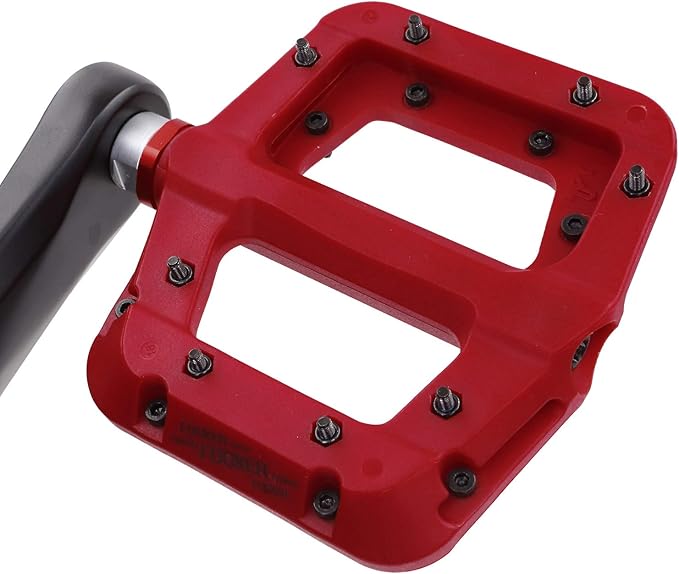 FOOKER MTB Pedals Mountain Bike Pedals 3 Bearing Non-Slip Lightweight Nylon Fiber Bicycle Platform Pedals for BMX MTB 9/16"