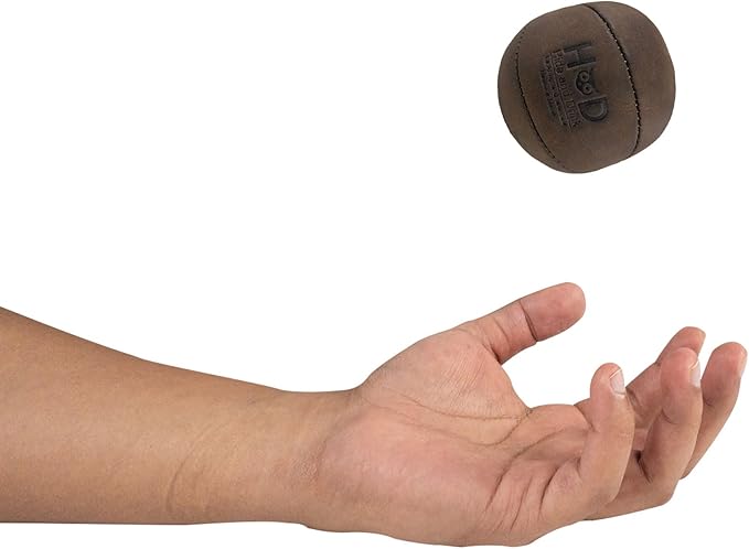 Hide & Drink, Stress Ball, Relieve Fidgeting and Anxiety, Exercise Hand, Squishy Tension Accessory, Great for the Office, Classic Style, Full Grain Leather, Handmade, Bourbon Brown