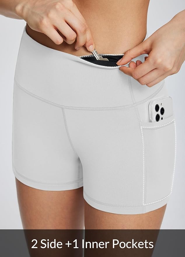 baleaf Women's 8"/ 5"/ 3" Biker Shorts High Waist Yoga Workout Gym Running Volleyball Spandex Shorts with Pockets