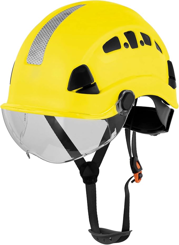 Defender Safety H1 Safety Helmet Hard Hat with Visor ANSI Z89.1