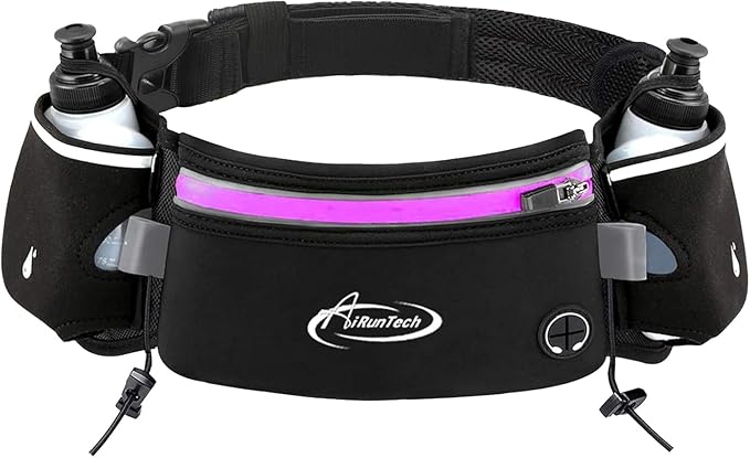 AiRunTech Hydration Running Belt with Water Bottle, Running Fanny Pack for Phone and Wallet Holder, Running Bag Runners Essentials Accessories Marathon Triathlon Walking Jogging Gear Gift