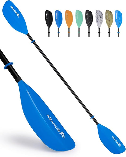 Abahub Adjustable Kayak Paddle 210-230 cm/ 230-250 cm Floating Kayaking Oars Boating Oars Canoeing Oars Black