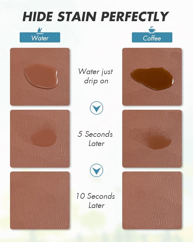 AMOAMI Coffee Mat - Hide Stain, Rubber Backed Absorbent Dish Drying Rack for Kitchen Counter - Dark Grey, Blue, 12''x19''