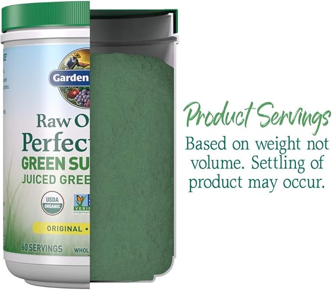 Garden of Life Super Greens Powder Smoothie & Mix, Probiotics & Digestive Enzymes for Digestive Health, Organic Superfoods Nutrition Fruit and Vegetables for Women & Men Energy, Original, 60 Servings