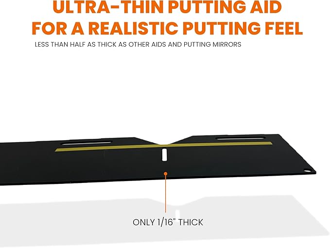 Dial In Golf Putting Alignment System – Master Alignment, Start Line & Impact | Eye, Stance & Putter Face Calibration | Compact Golf Aid w/High-Vis Sight Line String
