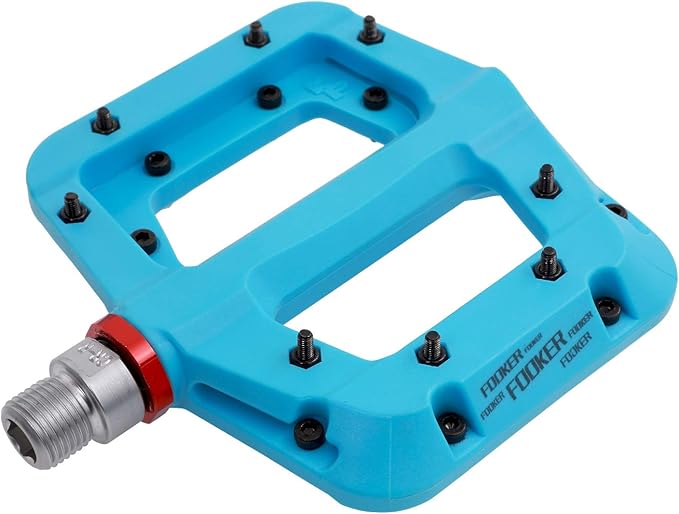 FOOKER MTB Pedals Mountain Bike Pedals 3 Bearing Non-Slip Lightweight Nylon Fiber Bicycle Platform Pedals for BMX MTB 9/16"