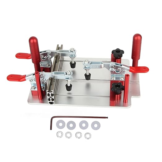 Coping Sled, High Security 144 5 Mm Maximum Clamping Width Aluminum Alloy 0 48 Mm Clamping Range Clean Cutting Milling Table Coping Sled for Carpentry