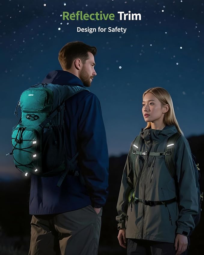 ECOHUB Hydration Backpack for Men Women, 20L Lightweight Hiking Daypack Cycling Backpack with 2L Water Bladder, Insulated Hydration Pack with Waist Pack