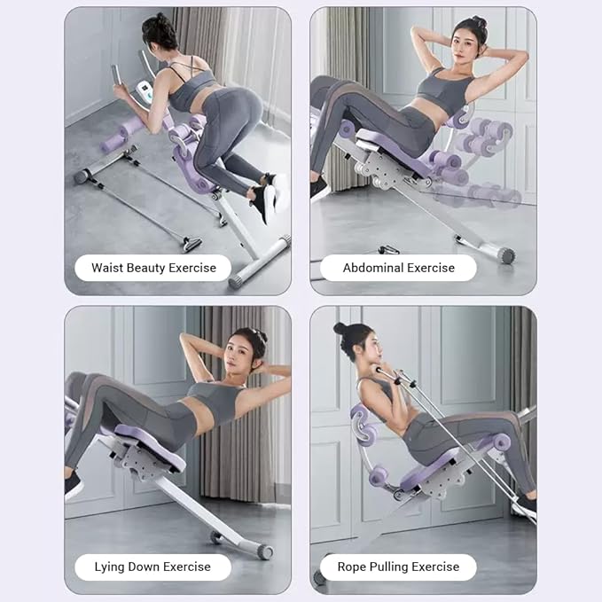 Ab Workout Equipment,Workout Equipment,Home Gym Equipment,Fitness equipment, Foldable, Knee Protection, Pulling the rope,WorkoutFor Stomach Workout,For Women/Men(350LB)