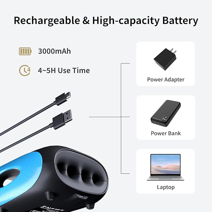 FIT KING Hand Massager, Finger Wrapped Design for More Relaxation, Large Space for Both Men and Women, Ideal Gift (Blue)