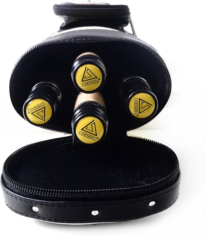 CUESOUL House Bar Pool Cue Sticks,Two Cue Sticks + 2x2 Pool Cue Case Hard