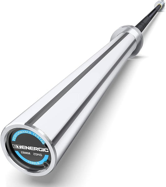 7ft Olympic Barbell Bar 45LB Load 1500lbs Capacity Available, for Gym Home Exercises, Weightlifting, Powerlifting for 2" Olympic Plates