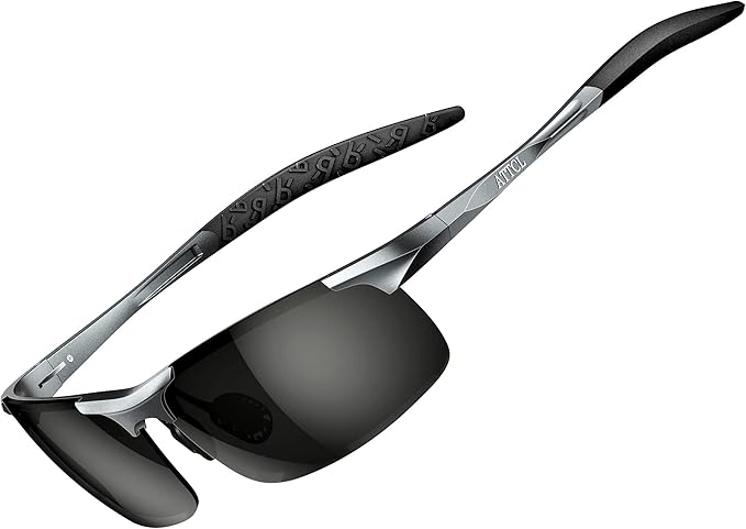 ATTCL Men's Sports Polarized Sunglasses Men for Driving running Fishing Golf - UV Protection Sun glasses Metal Frame