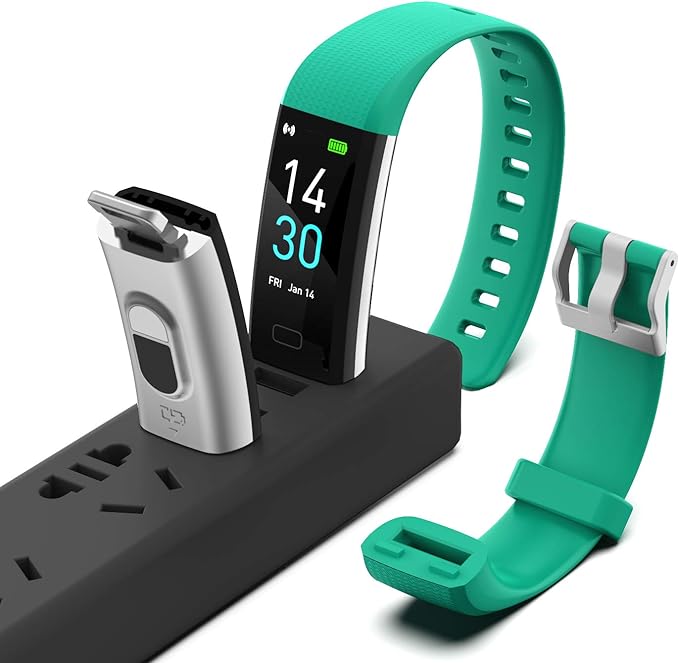 ENGERWALL Fitness Tracker with Step Counter/Calories/Stopwatch, Activity Tracker with Heart Rate Monitor, IP68, Health Tracker with Sleep Tracker, Smartwatch, Pedometer Watch for Women Men Kids