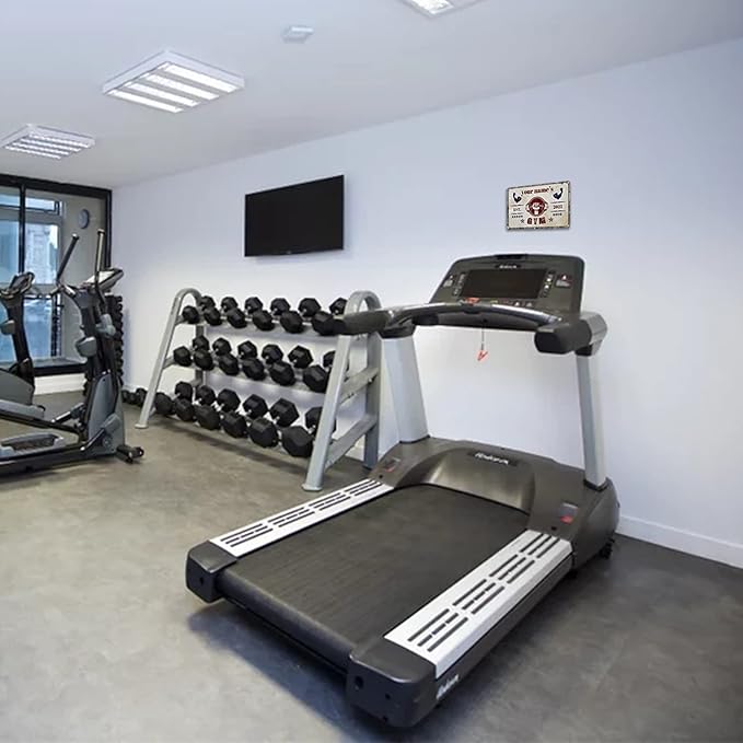 Custom Gym Sign Wall Art Decor Personalized Name Aluminum Metal Sign Retro Workout Room Fitness Center Tin Sign - Excuses Don't Burn Calories