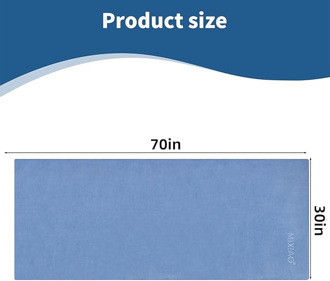 Infrared Sauna Blanket Towel Inserted 30" x 70" Reusable Machine Washable Insert Towel Easy Detoxification Simplifies Clean-Up Super Absorbent Perfect Companion for Infrared Sauna Blanket (Blue)