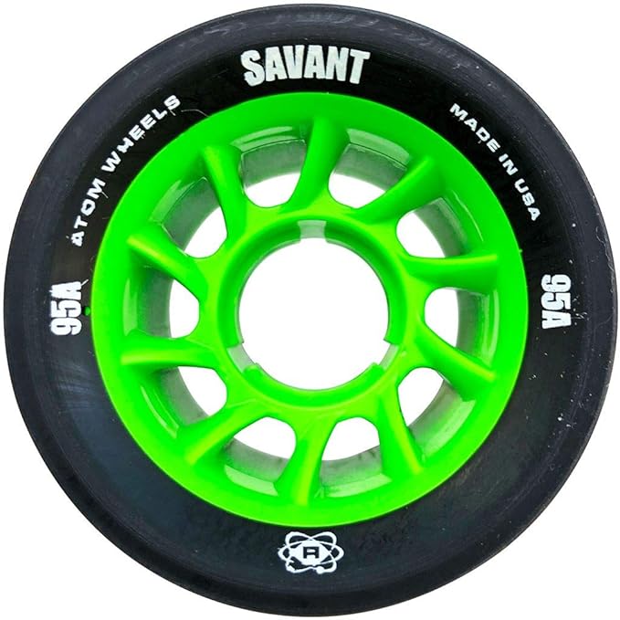 Atom Quad Wheels - Savant (62mmx40mm, Green (99A), 4pk)