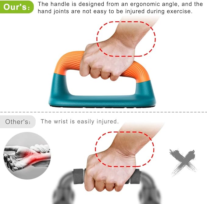 Dolibest Push Up Bars, Pushup Stands with Comfortable Push Up Handles, Bottom Anti-Slip Pad, Strength Training Equipment Home Gym Fitness Body Building Muscle Training Workout (2PCS)