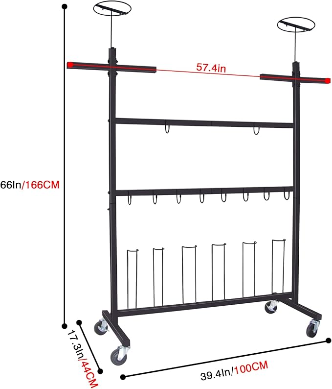 Hockey Gear Drying Rack - Ice Hockey Stick Holder Field Hockey Equipment Dryer - Large Hockey Display Storage Rack Sports Metal Tree Stand for Lacrosse (Patent Protected)