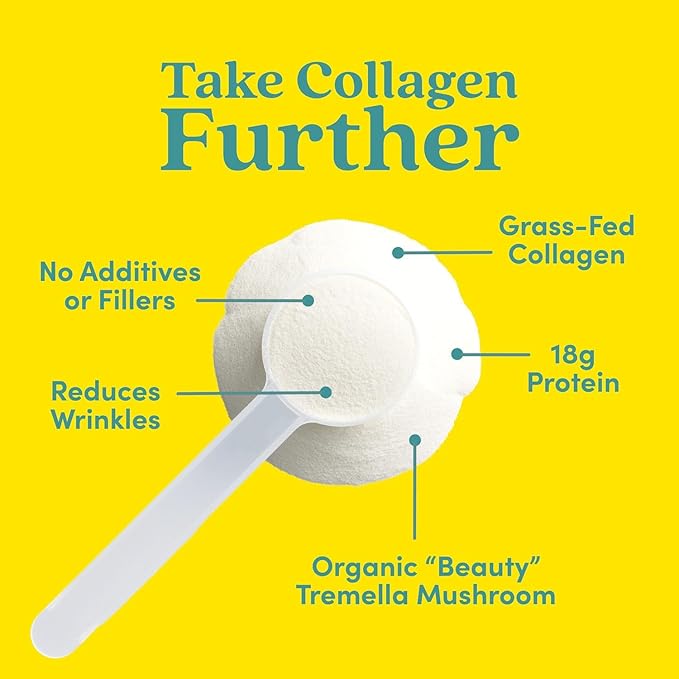 Further Food Vanilla Collagen Peptides Powder, Grass-Fed Pasture-Raised Hydrolyzed Type 1 & 3 Protein, Gut Health + Joint, Hair, Skin, Nails, Paleo Keto Sugar-Free 22.22 oz