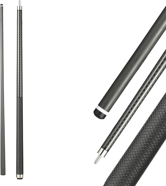 CROWN ME Carbon Fiber Pool Cue Stick 12.5mm Tip Billiard Carbon Fiber cue, Weight 20OZ Cue Stick, 58" Pool Table Sticks