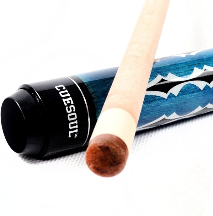 CUESOUL 58 Inch 19oz/20oz Maple Billiard Stick Pool Cue Set 11.5mm/13mm Tip[Weight Adjustable]