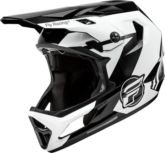 Fly Racing Rayce Full-Face Mountain Bike/BMX Helmet – ASTM F1952 DH Certified, CPSC 1203, CE EN1078, Poly-Alloy Shell, TFV Ventilation, Removable Liner