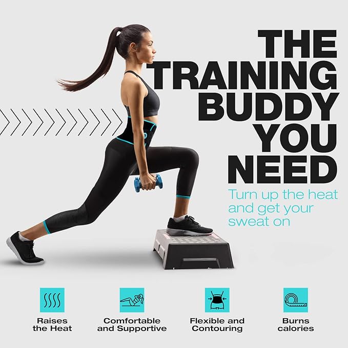 ActiveGear Premium Waist Trimmer & Trainer Belt for Men and Women - Sweat-Enhancing Slimming Wrap for Stomach, Adjustable Fit