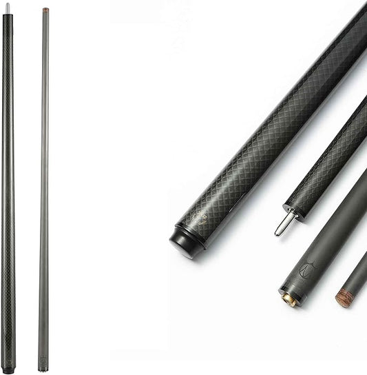 CROWN ME Carbon Fiber Pool Cue Stick 12.8mm Tip Billiard Carbon Fiber cue, 58" Pool Table Sticks, Weight Adjustable Design -18OZ,18.4OZ,19OZ,20OZ