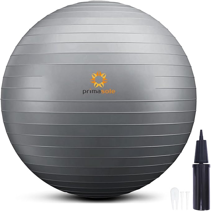 Exercise Ball for Balance Stability Fitness Workout Yoga Pilates at Home Office & Gym Birthing Ball for Pregnancy, Office Ball Chair