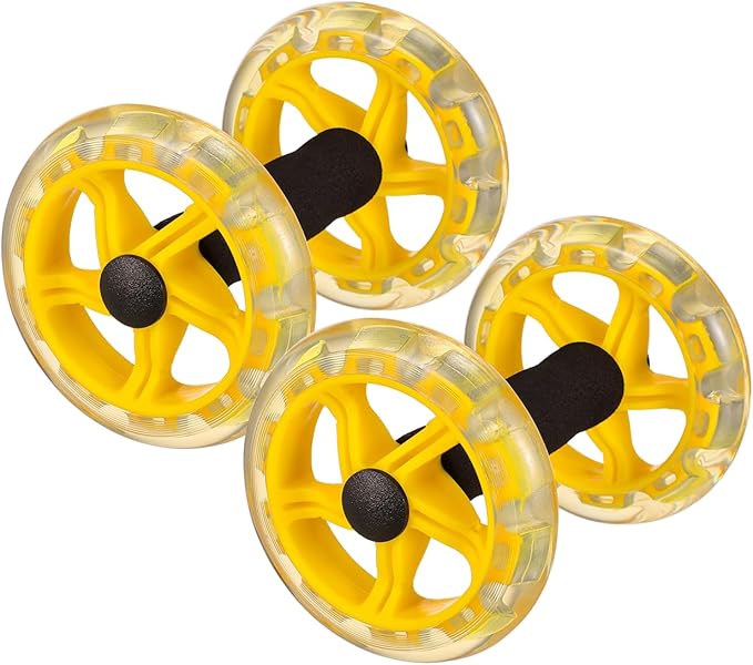 Household Appliances Exercise Abdominal Roller Workout Roller Abs Ab Fitness Roller Yellow Equipment Fitness Device Fitness Wheel Ab Wheel Dumbbel Ab