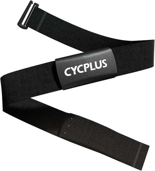 CYCPLUS Heart Rate Monitor Chest Strap H2Pro, Bluetooth ANT+ Heart Rate Monitor Chest Sensor with 500h Battery, IPX7 Waterproof and Dustproof, HRM Works with Strava/Cycplus Fit App