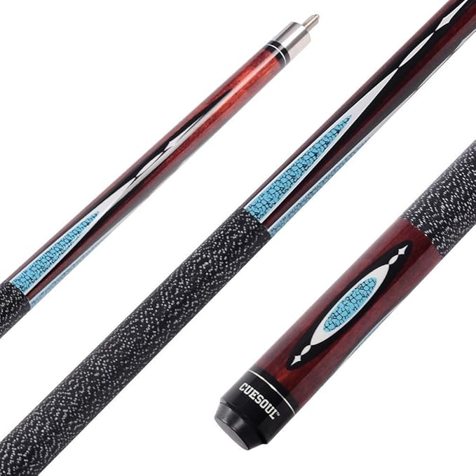 CUESOUL 58 Inch 19oz/20oz Maple Billiard Stick Pool Cue Set 11.5mm/13mm Tip[Weight Adjustable]