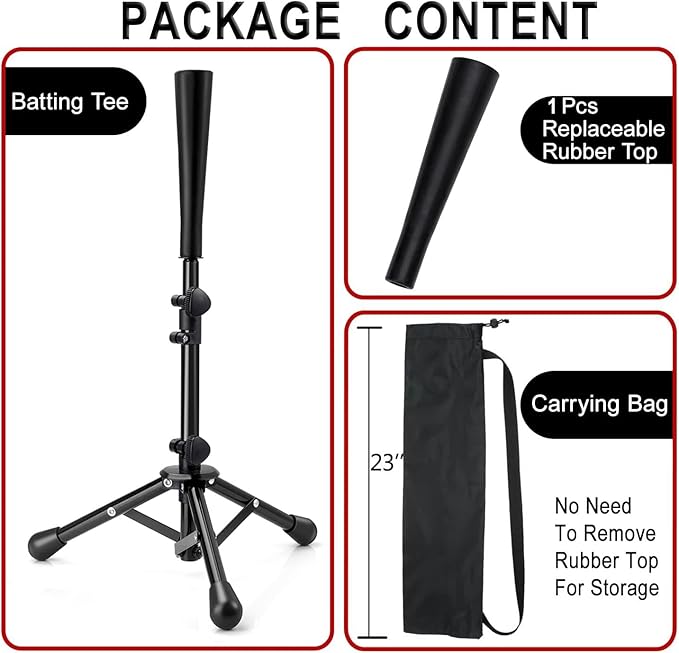 Baseball Tee for Kids,Batting Tee,Softball Tee,tee Stand, Youth Hitting Tee,Teeball Tee,Travel Tee,Easy Adjustable Height 20.5-30.2inch