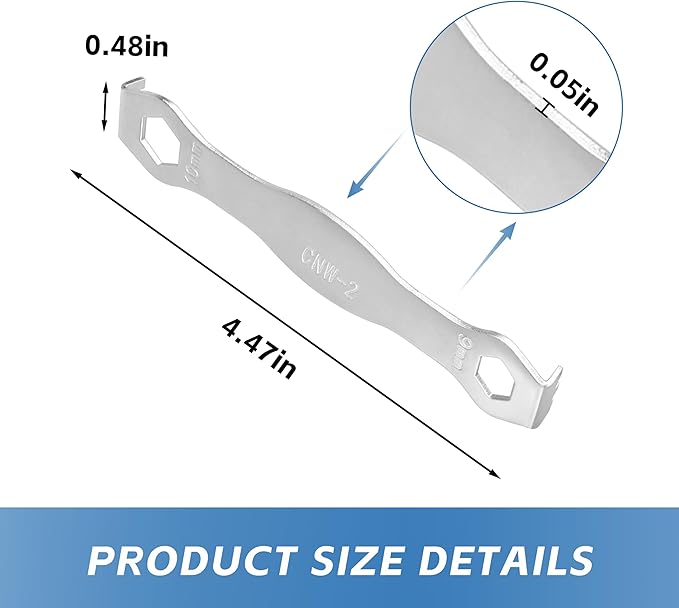 CNW-2 Chainring Nut Wrench for Most Mountain Bike Chainring Bolts (1-Pack)