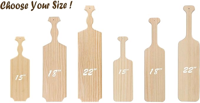 BATTIFE 18Inch Sorority and Fraternity Paddles 2Pack, Unfinished Pine Wood Paddle for Greek, Frat Solid Wooden Paddle